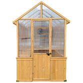 Red Star Fitness 263 x 152cm Asher Fir Wood &amp; Polycarbonate Greenhouse