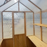 Red Star Fitness 263 x 152cm Asher Fir Wood &amp; Polycarbonate Greenhouse