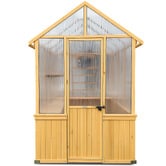 Red Star Fitness 263 x 152cm Asher Fir Wood &amp; Polycarbonate Greenhouse