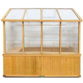 Red Star Fitness 263 x 152cm Asher Fir Wood &amp; Polycarbonate Greenhouse