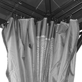 Red Star Fitness 2.8m Athena Steel Gazebo with Mosquito Nets &amp; Curtains