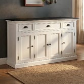 NovaSolo Halifax 3 Drawer Mahogany Wood Sideboard