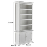 NovaSolo Halifax Mahogany Wood Bookcase