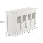 NovaSolo Halifax 4 Door Mahogany Wood Sideboard