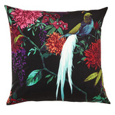 Evelyn Home Black Chintz Velvet Cushion