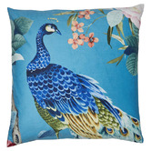 Evelyn Home Peacock Velvet Cushion