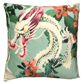 Evelyn Home Dragon Velvet Cushion