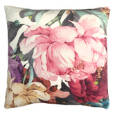 Evelyn Home Peony Square Velvet Cushion