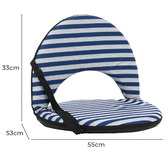 Comfort Beanbags Striped Kaia Outdoor Cushion Recliner