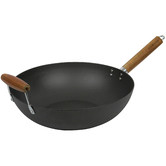 Davis &amp; Waddell Lotus Rock 35cm Carbon Steel Non-Stick Wok
