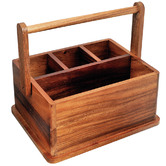 Davis &amp; Waddell Natural Wooden BBQ Caddy