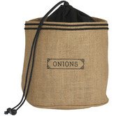 Davis &amp; Waddell Brown Jute &amp; Cotton Onion Sack