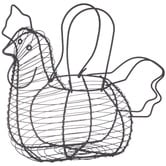 Davis &amp; Waddell Black Chicken Egg Basket