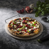 Davis &amp; Waddell Round Pizza Stone with Handles