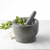 Davis &amp; Waddell Grey Granite Mortar &amp; Pestle