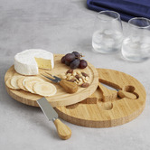 Davis &amp; Waddell 4 Piece Bamboo Cheese Board &amp; Knife Set