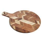 Davis &amp; Waddell 43cm Herringbone Acacia Wood Cutting Board