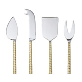 Davis &amp; Waddell 4 Piece Twisted Handle Cheese Knife Set