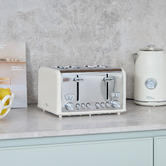 Davis &amp; Waddell Newbury Stainless Steel 4 Slice Toaster