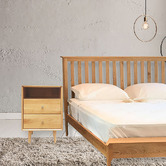 Elvina Furniture Natural Niche Bedside Table