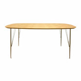Elvina Furniture Godwin Industrial Mid-Century Style Dining Table
