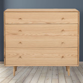 Elvina Furniture Niche Oak Wood Chest of Drawers