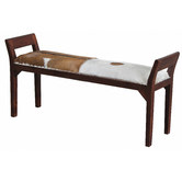 La Verde Goat Skin 2 Seater Stool