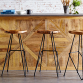 La Verde 71cm  Industrial Pin Iron Barstool