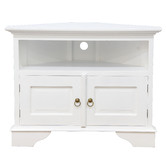 La Verde 90cm Hamptons Mahogany Wood Corner TV Unit
