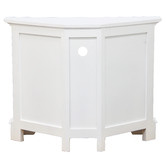 La Verde 90cm Hamptons Mahogany Wood Corner TV Stand