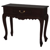 La Verde Pauli 1 Drawer Carved Console Table