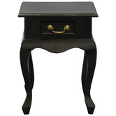 La Verde Queen Ann 1 Drawer Bedside Table