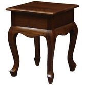 La Verde Queen Ann 1 Drawer Bedside Table