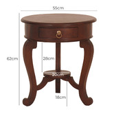 La Verde Cabriol Leg 1 Drawer Lamp Table