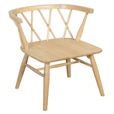 La Verde Hunith Cross Back Oak Wood Dining Chairs