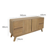 La Verde Renaud 4 Drawer Sideboard
