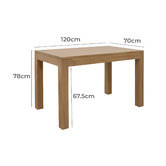 La Verde 120cm Armand Mindi Wood Dining Table