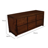 La Verde Amsterdam 6 Drawer Dresser