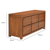 La Verde Amsterdam 6 Drawer Dresser