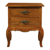 La Verde Emile French Provincial 2 Drawer Lamp Table