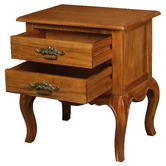 La Verde Emile French Provincial 2 Drawer Lamp Table