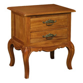 La Verde Emile French Provincial 2 Drawer Lamp Table