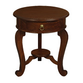 La Verde Cabriol Leg 1 Drawer Lamp Table