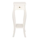 La Verde White 1 Drawer Plant Stand