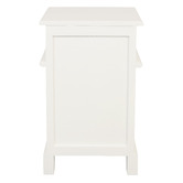 La Verde White Bedside 1 Door 1 Drawer Table