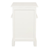 La Verde White Bedside 1 Door 1 Drawer Table