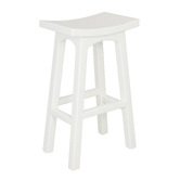 La Verde 77cm White Wooden Barstool