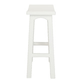 La Verde 77cm White Wooden Barstool