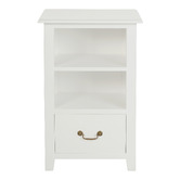 La Verde Hamptons White 1 Drawer Lamp Table