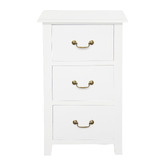 La Verde White 3 Drawer Lamp Table